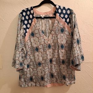 Versona Mix Media Blouse